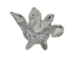 Crystal Riekes Chalet Canada 24% Lead Crystal  Glass Candle Holder  Art